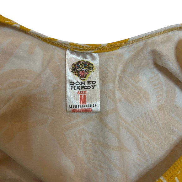 Y2K Tattoo Glam Avant Garde Ed Hardy Bodycon Dress Avant Garde Archival Dress M - Picture 12 of 13